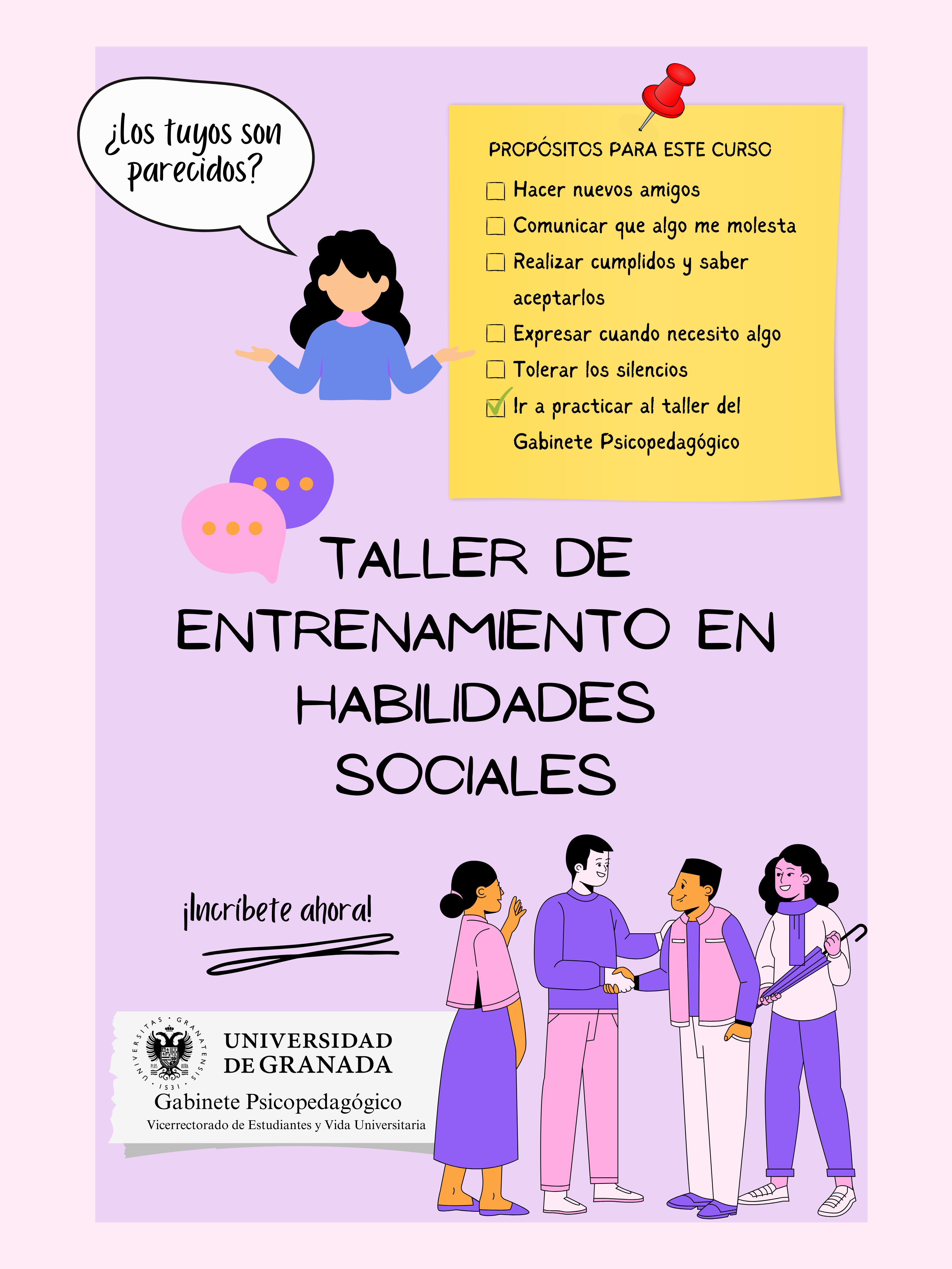 Cartel del taller de Habilidades Sociales