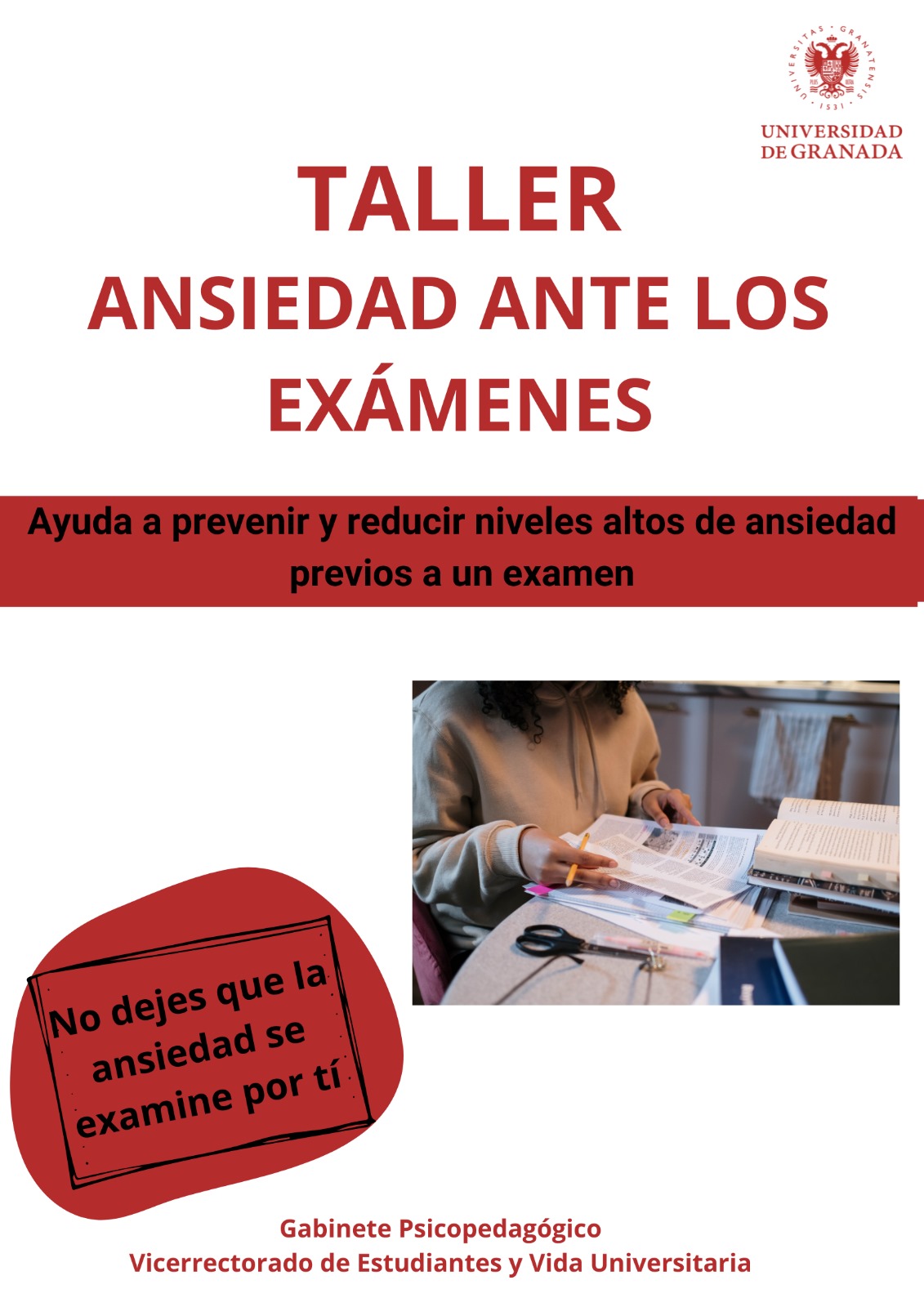Taller de ansiedad ante los exámenes